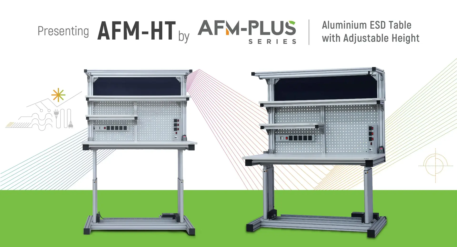 AFM-HT Height adjustable workstation
