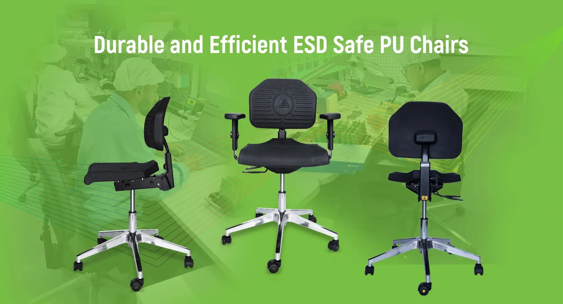 Durable & efficient ESD safe PU chairs